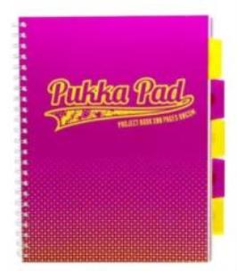 Opakowanie Kołozeszyt Pukka Pad Project Book Fusion a4 200k kratka różowy 8408-fus