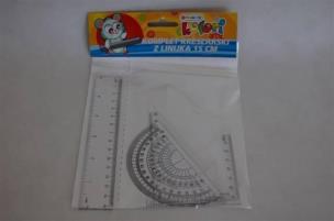 Opakowanie Komplet kreślarski z linijką 15cm Penmate Kolori