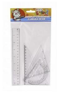 Opakowanie Komplet kreślarski z linijką 20cm PENMATE
