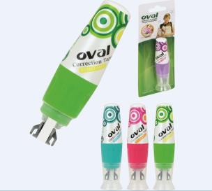 Korektor Oval w tasmie 5mm x 6m QAR-506 stojący. Wydawca: Grand. Multiszop.pl Opakowanie Korektor Oval w tasmie 5mm x 6m QAR-506 stojący