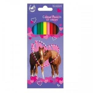 Opakowanie Kredki ołówkowe 12 kolorów Horses