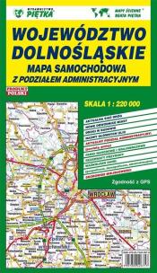 Okładka książki Mapa województwa dolnośląskiego - administracyjno-samochodowa 1:220 000