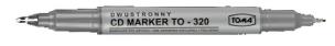 Opakowanie Marker do CD dwustronny czarny