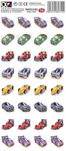 Opakowanie Naklejki Alfika i Zetki 14 Auta wyścigowe