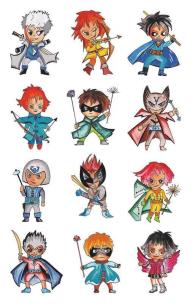 Opakowanie Naklejki foliowe metaliczne super bohaterowie