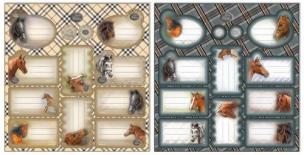 Opakowanie Naklejki na zeszyty Konie