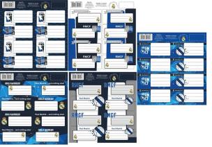 Opakowanie Naklejki na zeszyty RM-107 Real Madrid 3 (50szt)