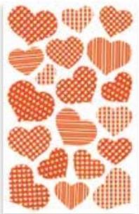 Opakowanie Naklejki neonowe serce