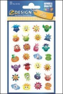 Opakowanie Naklejki papierowe buźki