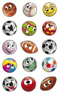 Opakowanie Naklejki papierowe piłki