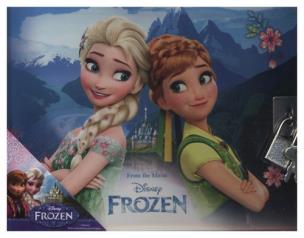 Opakowanie Pamiętnik z zamknięciem Kraina Lodu niebieski