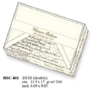 Opakowanie Papeteria box 10 kopert i 10 karnetów