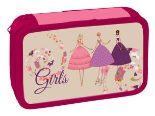 Opakowanie Piórnik dwukomorowy z wyposażeniem Girls Street