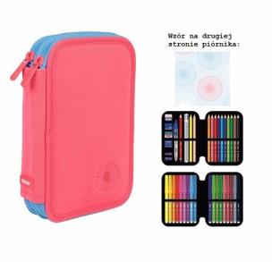 Opakowanie Piórnik MILAN 2-poziomowy z wyposażeniem BLOSSOM