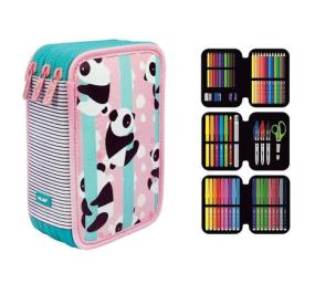 Opakowanie Piórnik MILAN 3-poziomowy z wyposażeniem PANDAS