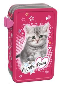 Opakowanie Piórnik podwójny z wyposażeniem My Little Friend Kot