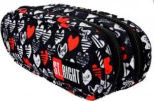 Opakowanie Piórnik szkolny saszetka dwukomorowa Heartbeat PU-02