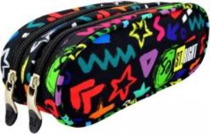 Opakowanie Piórnik szkolny saszetka dwukomorowa Stright Electro PU-02