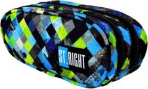 Opakowanie Piórnik szkolny saszetka dwukomorowa Stright PU-02 Pixelmania green