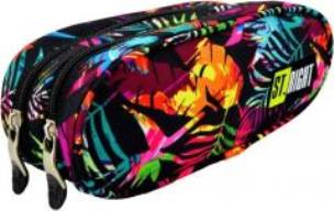 Opakowanie Piórnik szkolny saszetka dwukomorowa Stright PU-02 Tropical Island