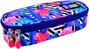 Opakowanie Piórnik szkolny saszetka Stright Flamingo pink&blue PC-01