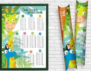 Okładka książki Plakat B2 Tabliczka mnożenia HENRY