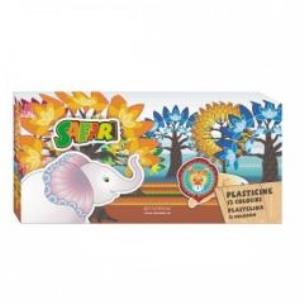 Opakowanie Plastelina 12 kolorów STK Safari pud 1/40