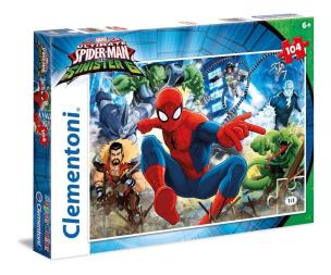Okładka książki Puzzle Supercolor Spiderman 104