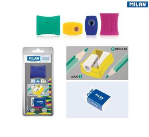 Opakowanie Temperówka MILAN AFILA DOUBLE + gumka 2424