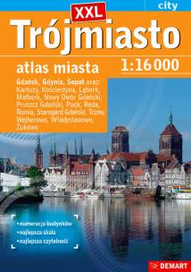 Okładka książki Trójmiasto plus 14 XXL atlas miasta
