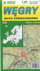 Opakowanie Węgry mapa samochodowa