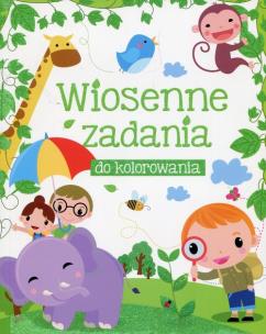 Okładka książki Wiosenne zadania do kolorowania