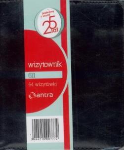 Opakowanie Wizytownik 64 dwuklatkowy 611 czarny ANTRA