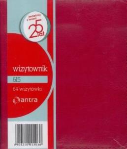 Opakowanie Wizytownik 64 dwuklatkowy 615 czerwony ANTRA