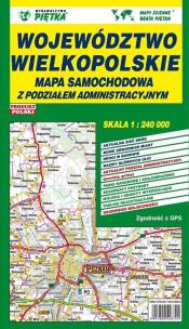 Okładka książki Województwo wielkopolskie mapa samochodowa 1:240 000