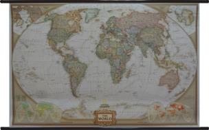 Opakowanie World Executive National Geographic Świat mapa ścienna