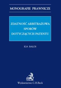 Okładka książki Zdatność arbitrażowa sporów dotyczących patentów