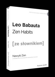 Okładka książki Zen habits wersja angielska z podręcznym słownikiem