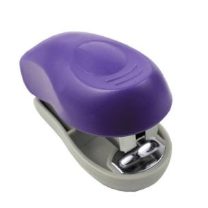 Opakowanie Zszywacz plastikowy mini fioletowy fluo 8 kartek