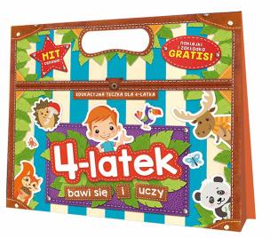 Okładka książki 4-latek bawi się i uczy. Edukacyjna teczka dla czterolatka