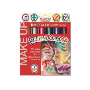 Opakowanie Farby w sztyfcie 6 kolorów make up metaliczne