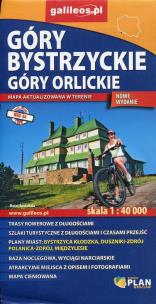 Okładka książki Góry Bystrzyckie Góry Orlickie mapa 1:40 000