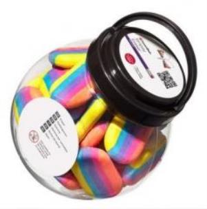 Opakowanie Gumka Stripey Tuba (24szt)