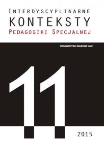 Okładka książki Interdyscyplinarne Konteksty Pedagogiki Specjalnej 11/2015