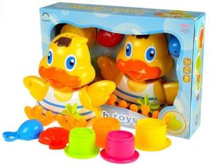 Kaczuszka do kąpieli zestaw do wanny + kubeczki. Wydawca: Lean Toys. Multiszop.pl Opakowanie Kaczuszka do kąpieli zestaw do wanny + kubeczki