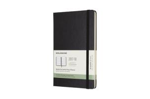Opakowanie Kalendarz tygodniowy horyzontalny Moleskine 18M L, twarda oprawa, czarny