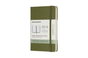 Opakowanie Kalendarz tygodniowy Moleskine 18M P, twarda oprawa, oliwkowy