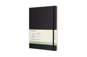 Opakowanie Kalendarz tygodniowy Moleskine 18M XL, miękka oprawa, czarny