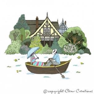 Opakowanie Karnet Swarovski kwadrat 'łódka'