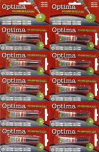 Opakowanie Klej super glue 3g szybkoschnący Optima 10 sztuk
